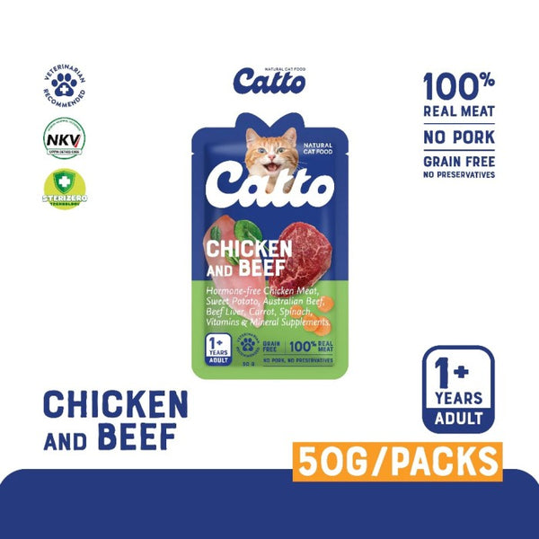 Catto Chicken and Beef Adult Cat Wet Food