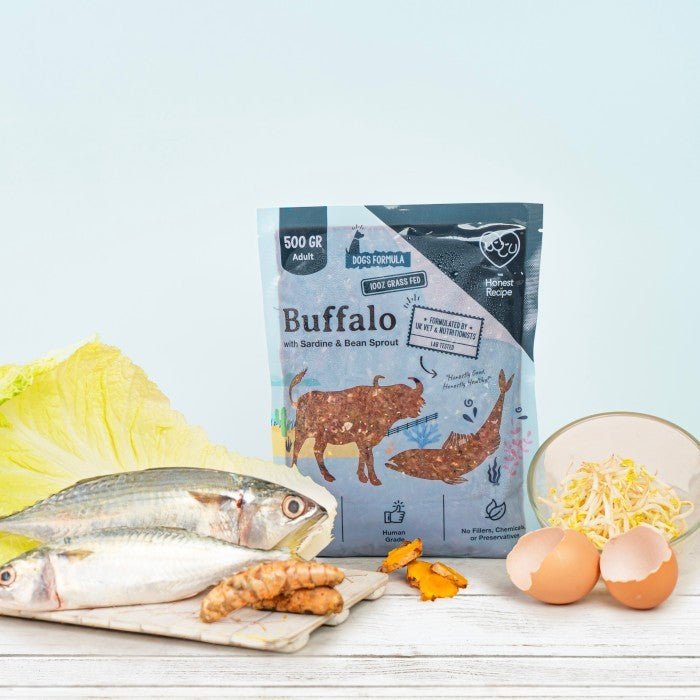 Buffalo With Sardine & Bean Sprout Raw Dog Food - Adult