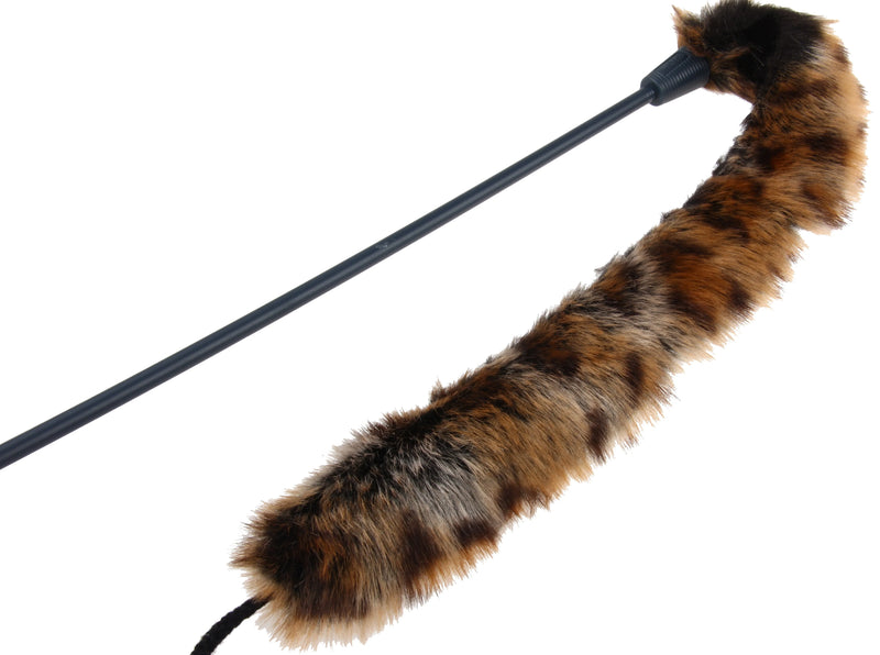 Catwand Feather Teaser with Natural Feather Plush Tail and Tpr Handle Cat Toy