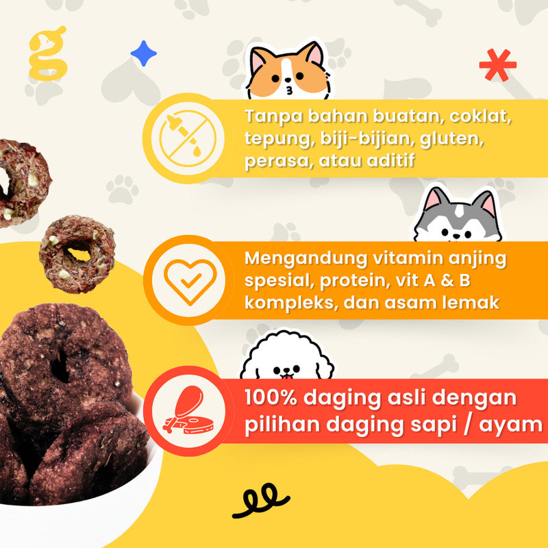 Healthy Dog Donuts Beef Dog Treats