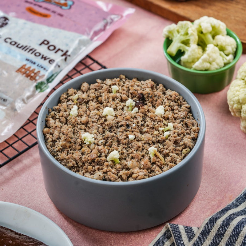 Pork with Liver and Cauliflower Cooked Dog Food