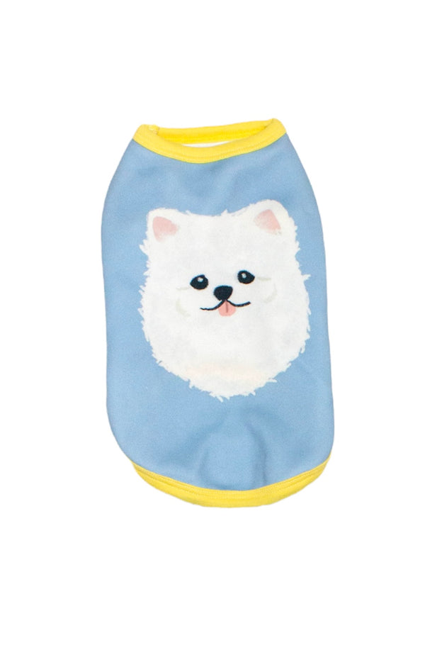 White Pomeranian Pet Tank Clothes