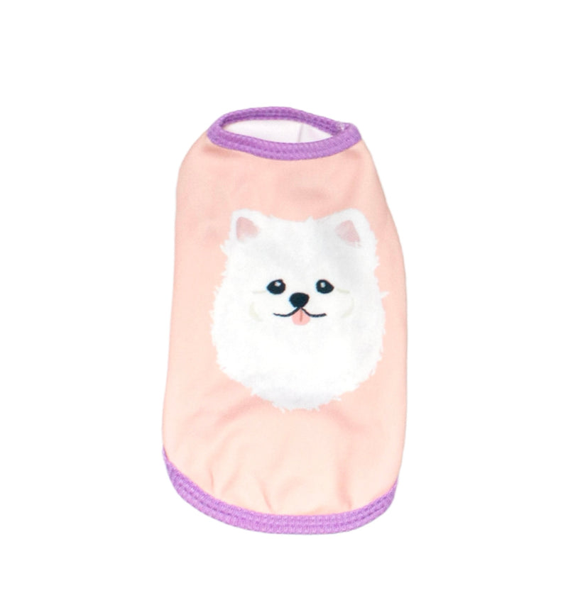 White Pomeranian Pet Tank Clothes