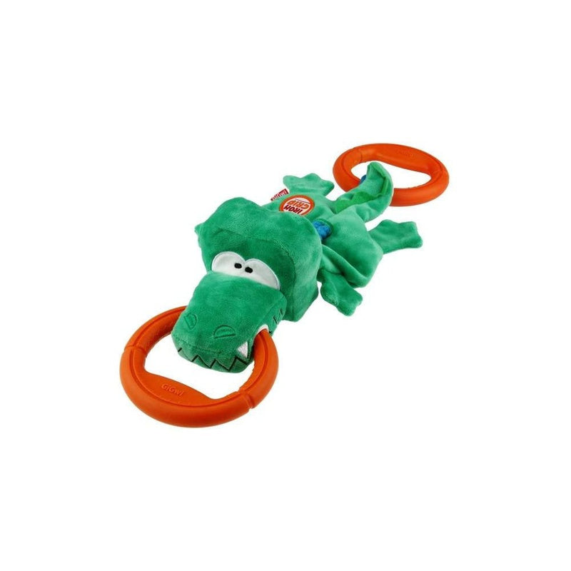 Iron Grip Crocodile Plush Tug Toy With Tpr Handle Dog Toy