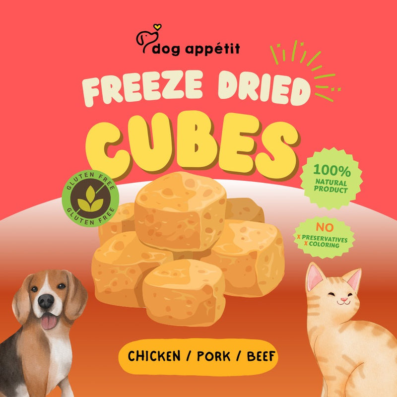 Freeze Dried Pork Cube Dog & Cat Treats