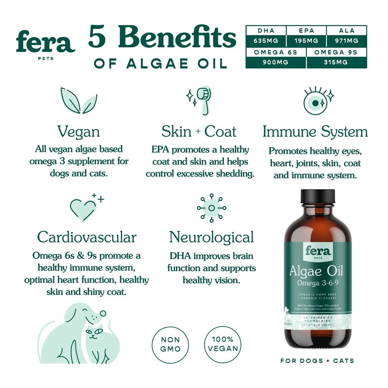 Vegan Omega 3 Alga Oil For Dog And Cats