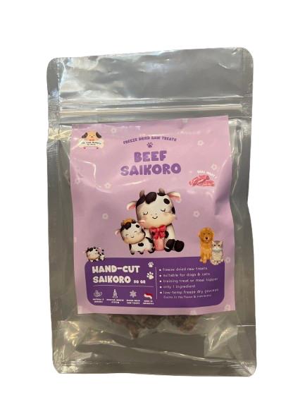 Beef Saikoro Freeze Dried Raw Dog Cat Treats