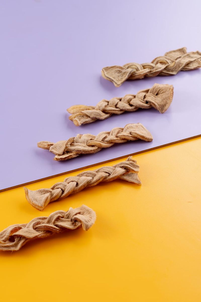 Braided Cow Skin Chew Dog Treats