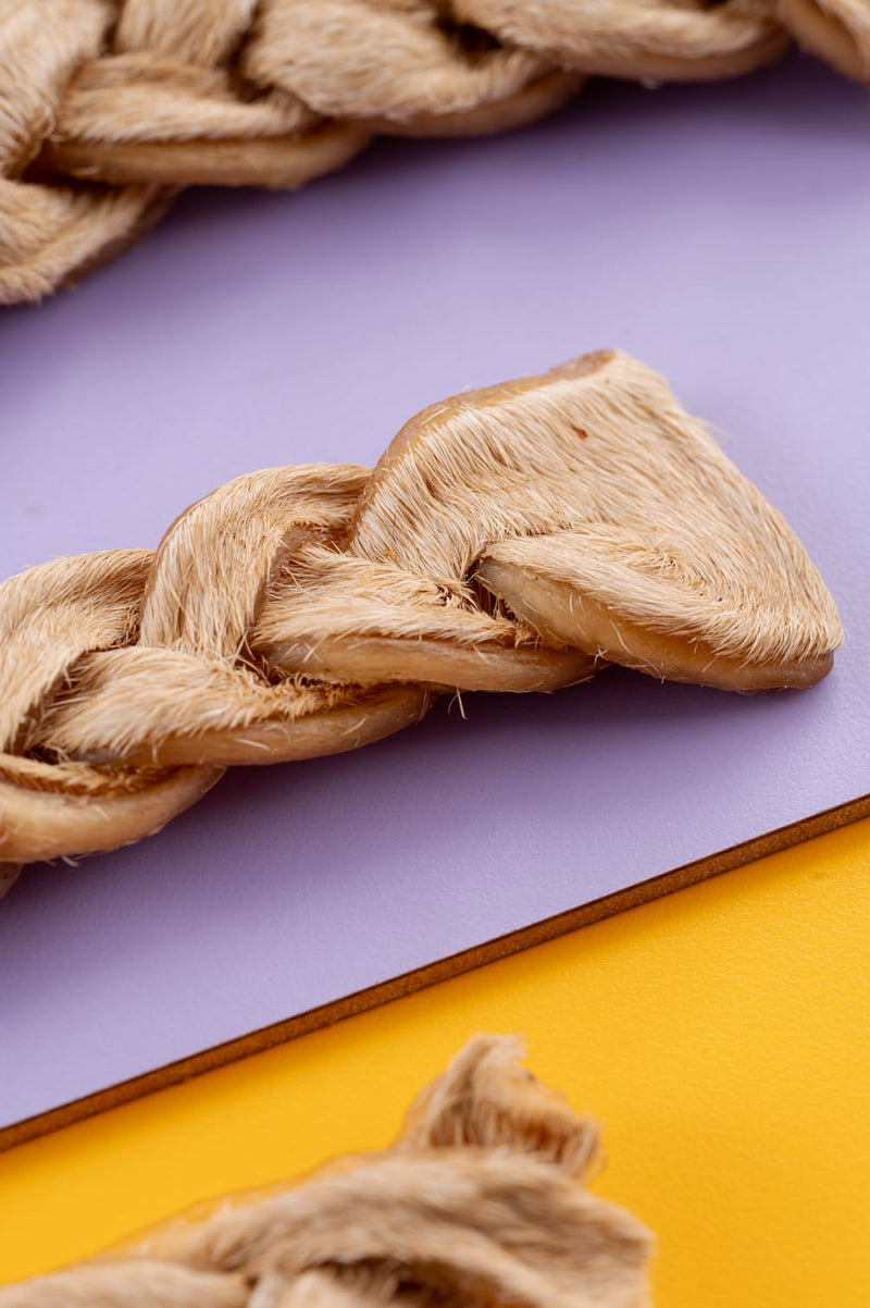 Braided Cow Skin Chew Dog Treats