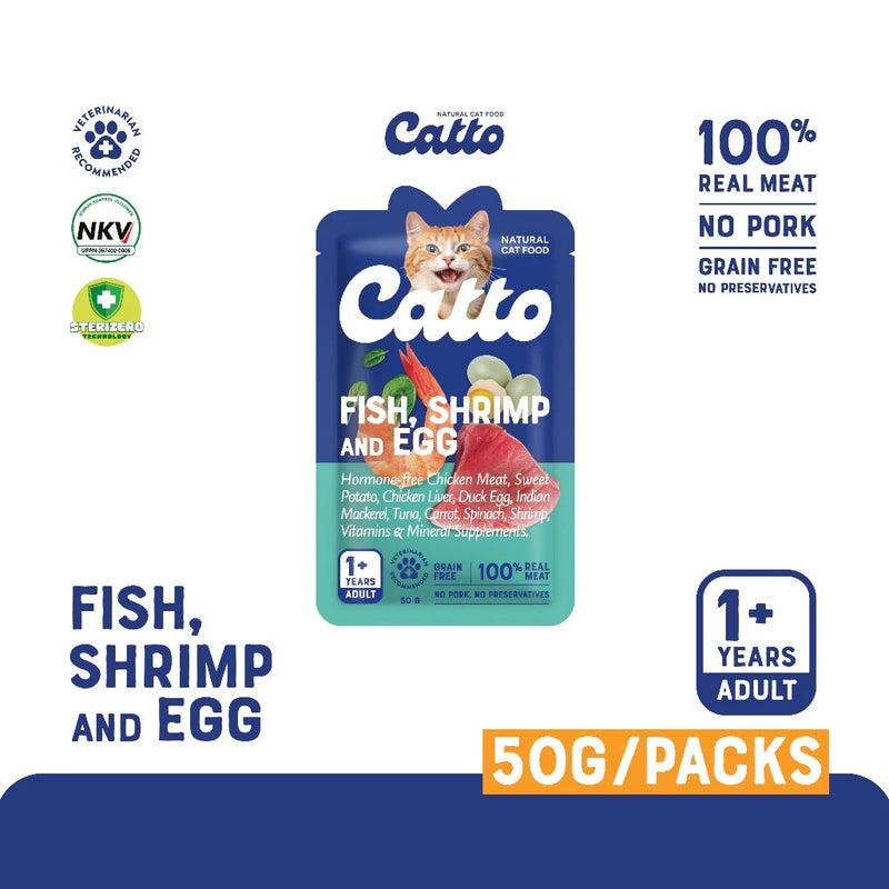 Fish Shrimp & Egg Adult Cat Wet Food