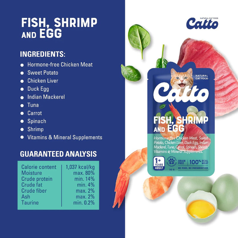 Fish Shrimp & Egg Adult Cat Wet Food