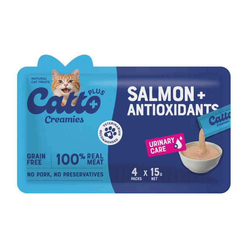 Plus Creamies Salmon Antioxidants Urinary Care for Cats 4x15gr