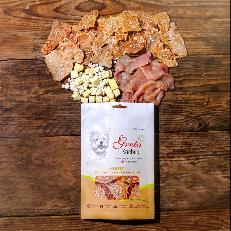 Flirty Cheese Cottage Chicken Jerky Dog Treats