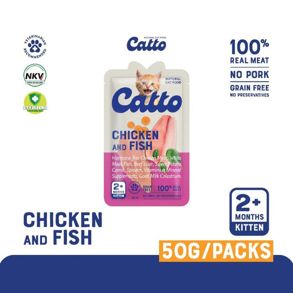 Catto Chicken & Fish Kitten Wet Food