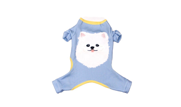 PAWPINESS.ID White Pomeranian Jumpsuit Dog and Cat Apparel