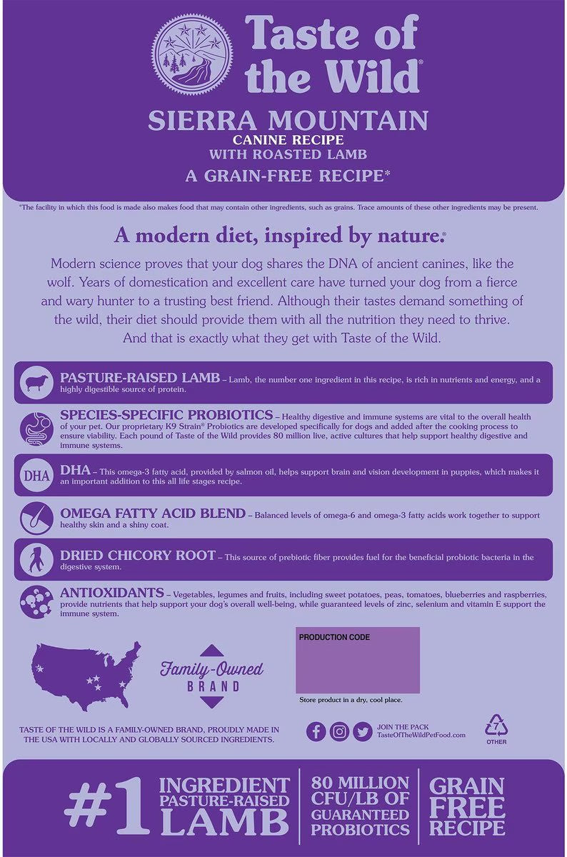 Sierra Mountain Grain-Free Dry Dog Food