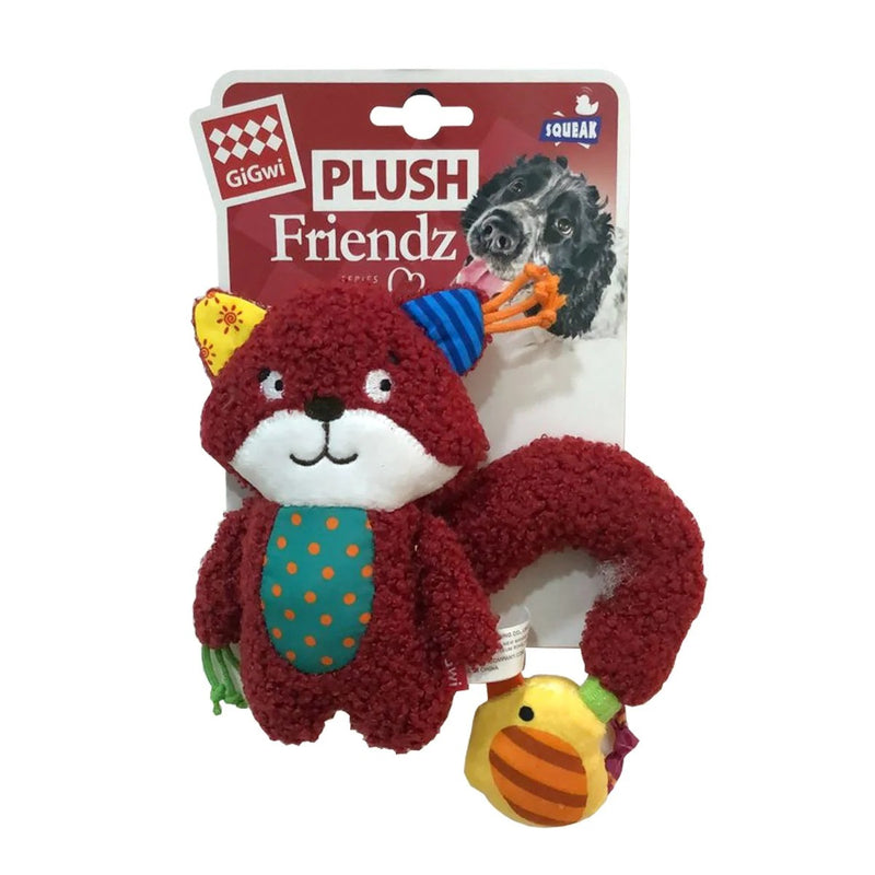 Squirrel Plush Friendz With Squeaker Dog Toy