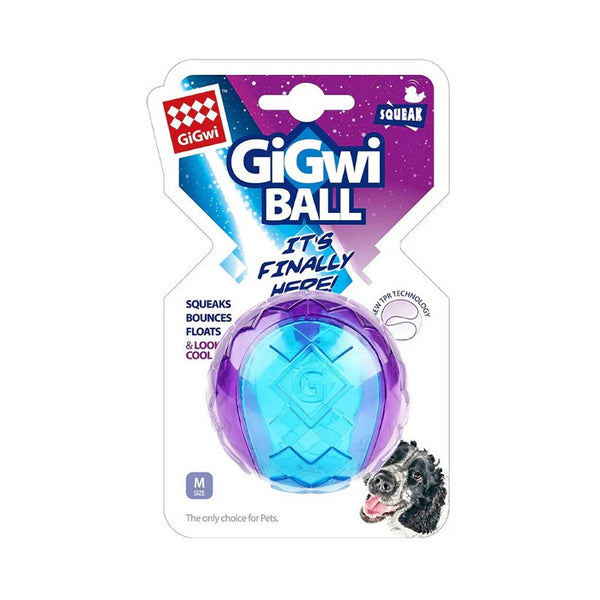 Transparant Blue Purple Ball With Squeaker Dog Toy