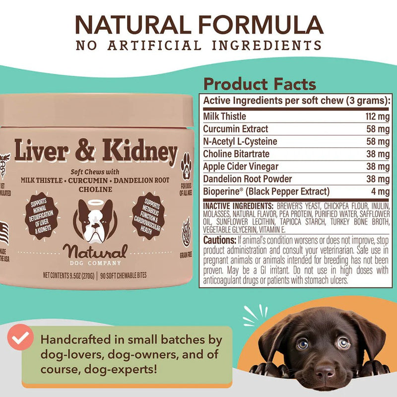 Liver & Kidney Dog Supplement 90 tabs