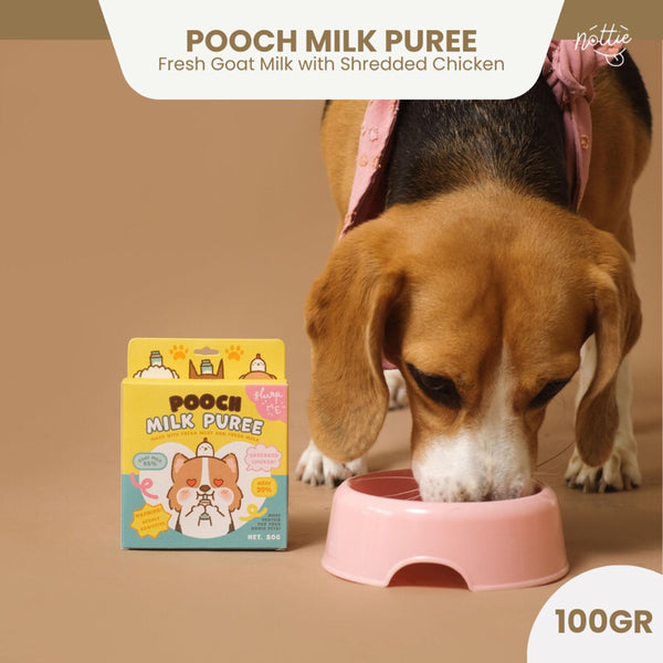 Pooch Milk Puree With Goat Milk and Shredded Chicken