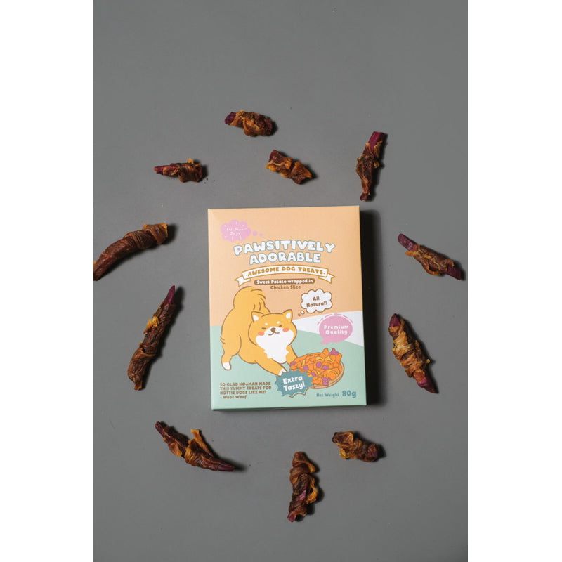 Pawsitively Adorable Sweet Potato Wrapped in Chicken Slice Dog Treats