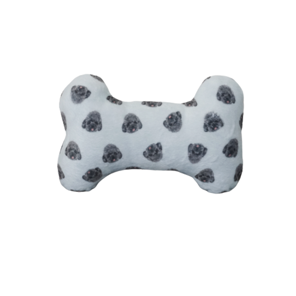 Bone Pillow for Pets - Silver Poodle