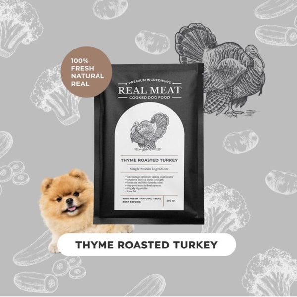 Thyme Roasted Turkey Cooked Dog Food