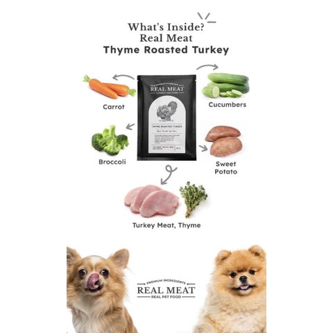 Thyme Roasted Turkey Cooked Dog Food