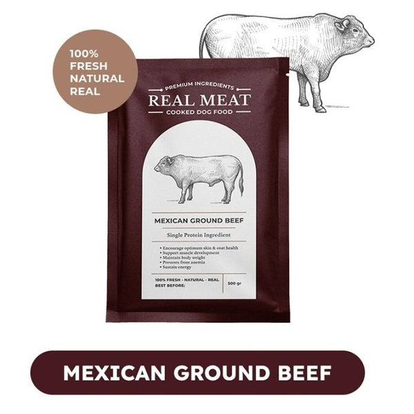 Mexican Ground Beef Cooked Dog Food