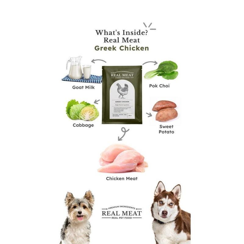 Greek Chicken Cooked Dog Food