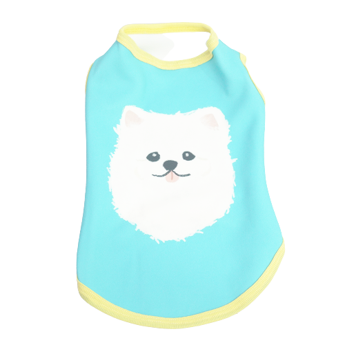 White Pomeranian Pet Tank Clothes