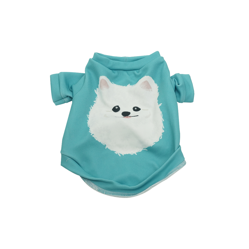 White Pomeranian T-Shirt Dog and Cat Apparels