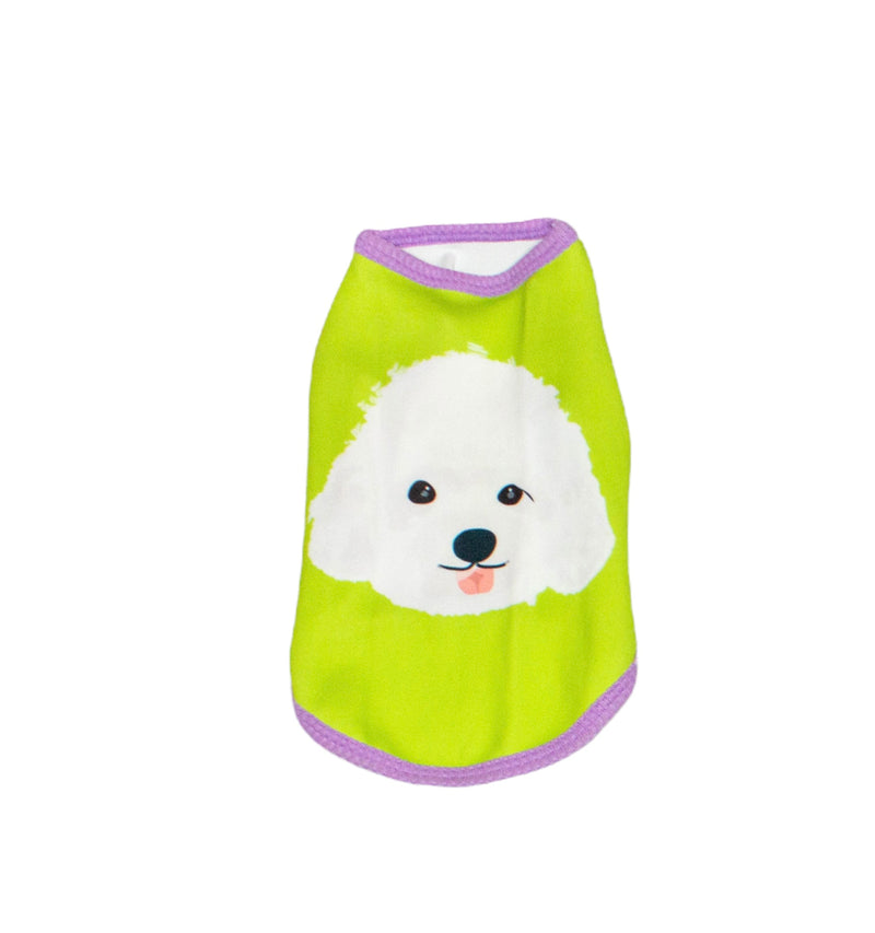 White Poodle Pet Tank Clothes